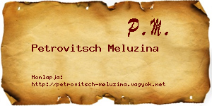 Petrovitsch Meluzina névjegykártya
